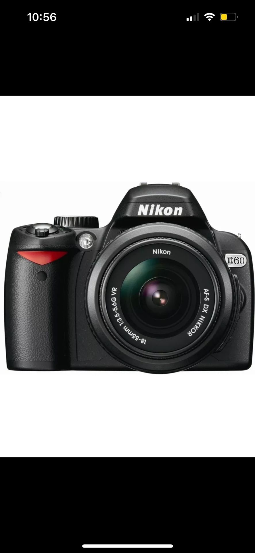 Nikon D60 DSLR Camera w 18-55mm f3.5-5.6G Auto Focus-S Nikkor Zoom Lens Bundle