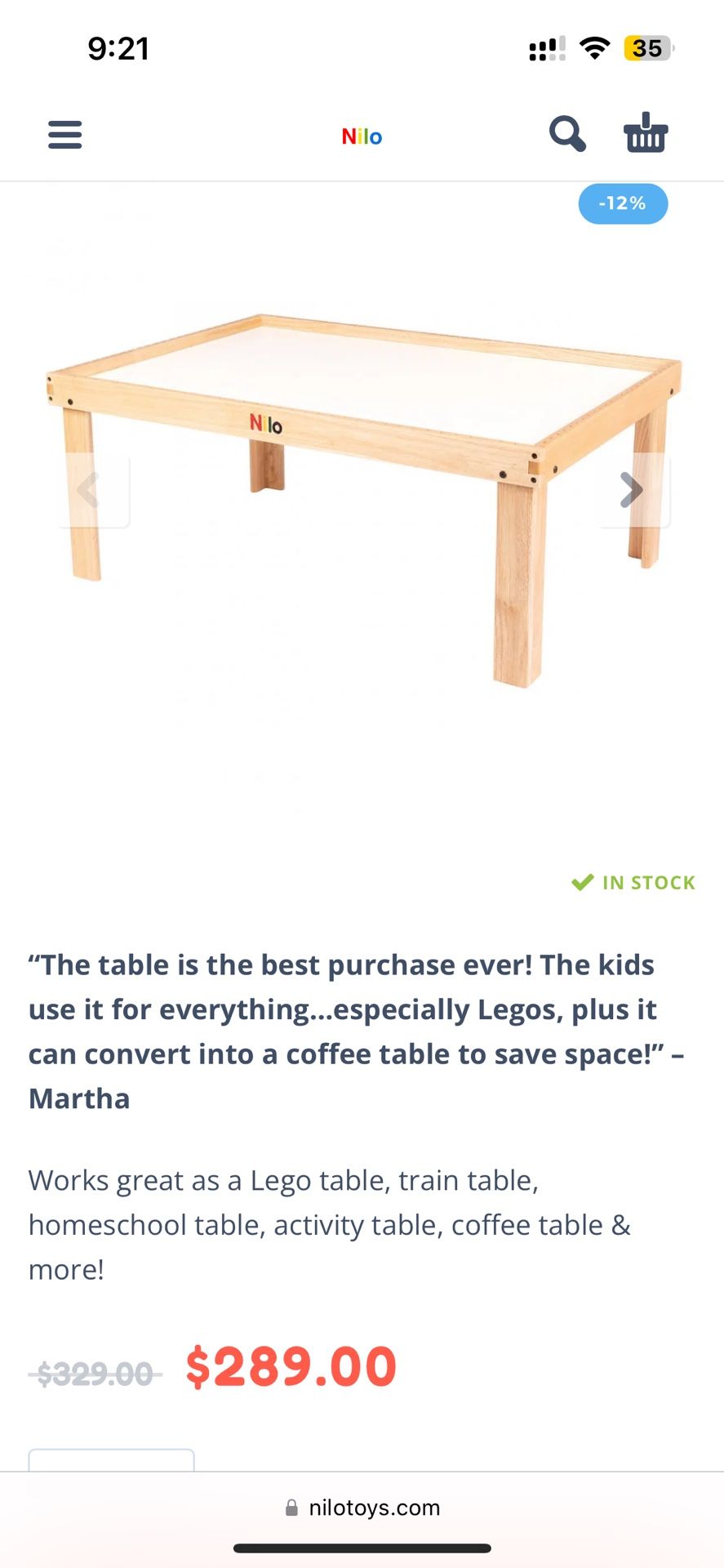 Nilo kids play table large