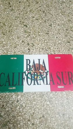 Baja California Sur México car tag