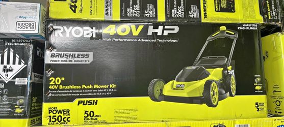 Ryobi 40v hp 20in lawnmower kit