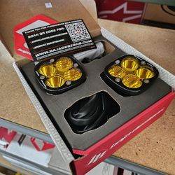 New Baja Designs Squadron Sport Amber Yellow Led Light Pods Driving Combo 