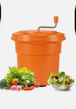 Commercial Salad Spinner, 6.6 Gal / 26.42 Qt Salad Spinner with 4.92 Ft Drain Tu