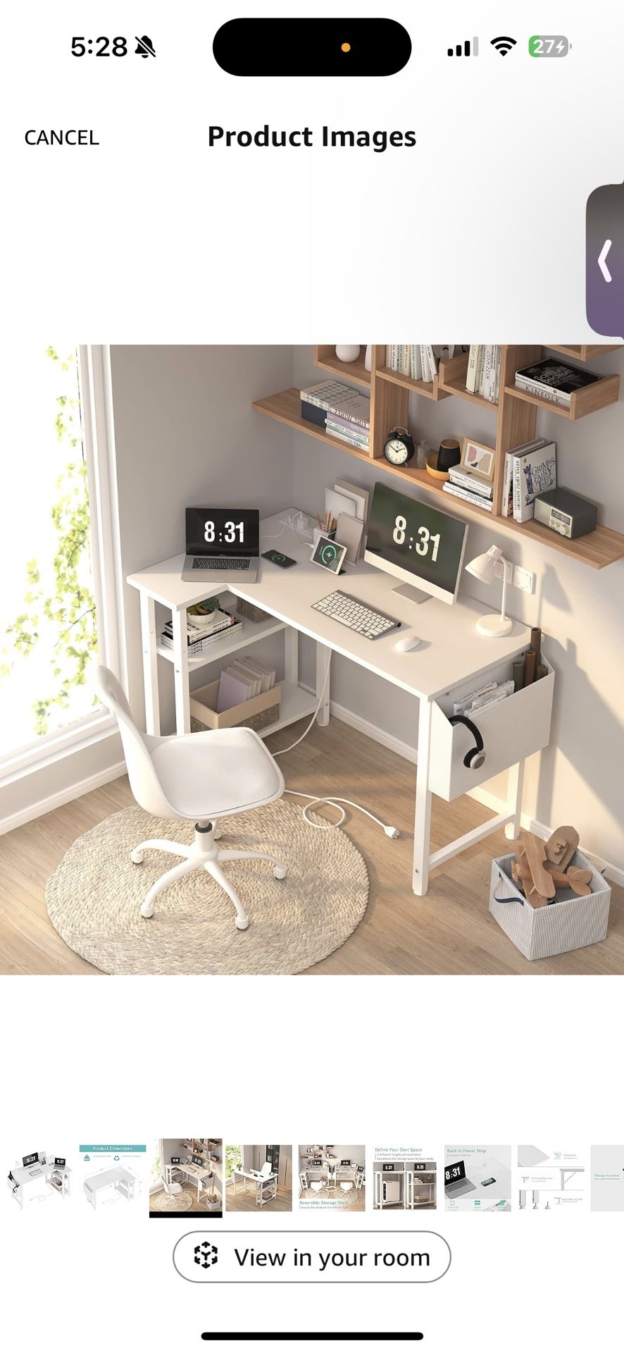 white corner desk