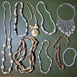 Beach Boho Natural Necklace Lot