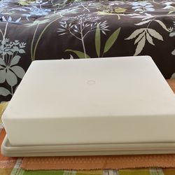 Vintage Flat Cake Rectangular Tupperware Carrier 