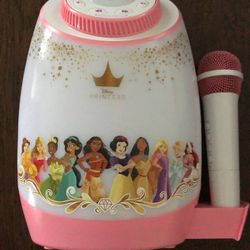 Disney Princess EZ Link Bluetooth Karaoke Machine with a Wireless Microphone