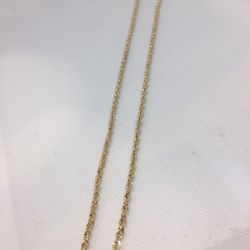 10 K SOLID GOLD DIAMOND CUT HOLLOW ROPE CHAIN 3mm 18 inches 3.04 grams