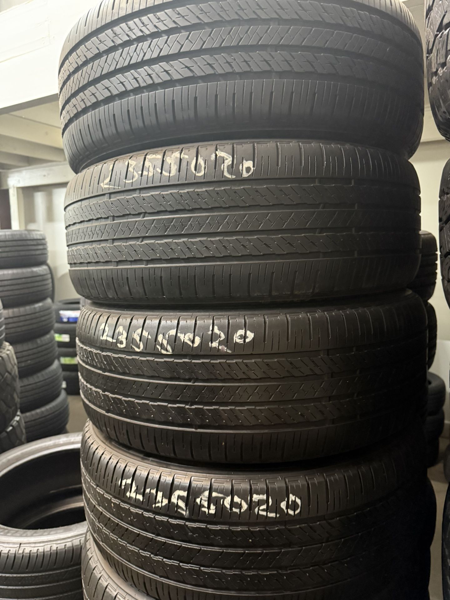 235/50r20 USED TIRES BRIDGESTONE RUN FLAT FOR SALE SET OF 4 TIRES $280 WITH INSTALLED CASH PRICE