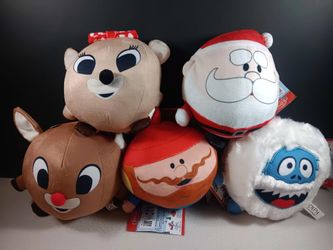 Set Of 5 Rudolph the Red-Nosed Reindeer Plush Toys 5.5" Rare NWT 2025