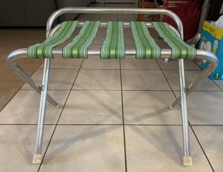 Vintage Suitcase Stand Green 