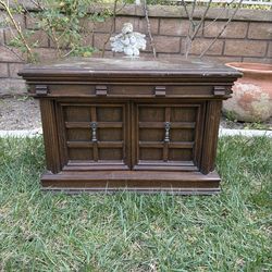 Dark Wood Storage Cabinet