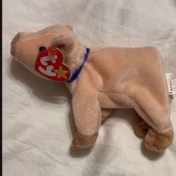 Vintage Beanie Baby TY Knuckles The Pig With Tag