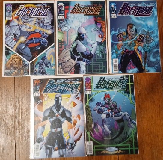 Backlash Comic Book 5 Lot Image 25 Thru 29 Slayton Team Zero