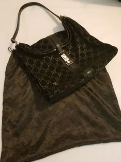 Black, suede & Leather luxury purse dust bag included