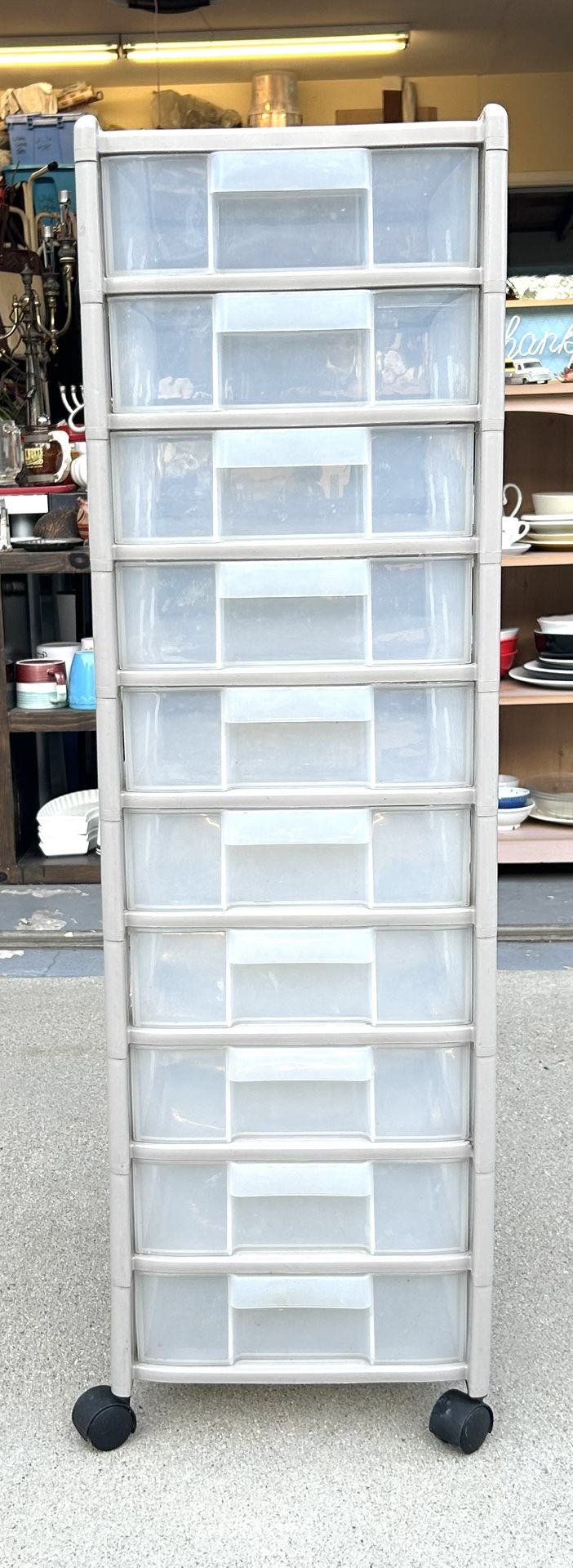 Tall Storage Cart with Drawers