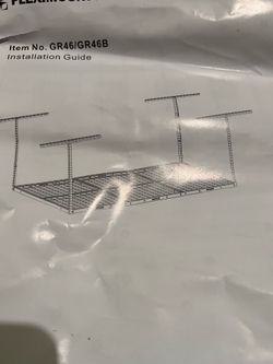 Overhead garage storage racket