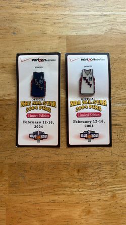 2004 NBA Basketball All Star Pins (East & West Pins) VERIZON Limited Edition 