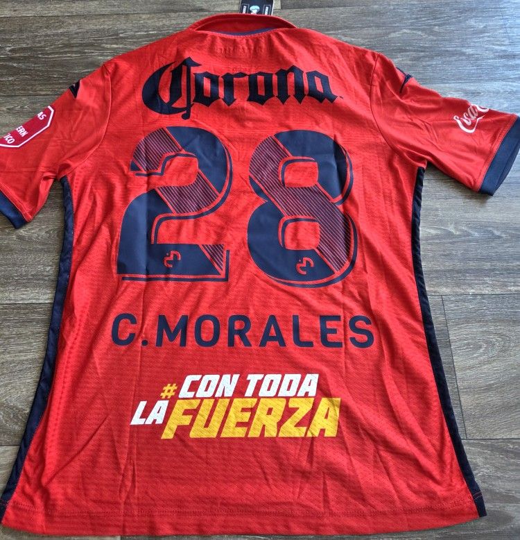 Pirma Monarcas Morelia 15/16 Away Carlos Morales Futbol Soccer Jersey Mens Small