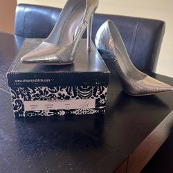 Silver High heels