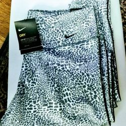 Women's XL NIKE One DRI-FIT Leopard Print Designed Athletic Training Leggings