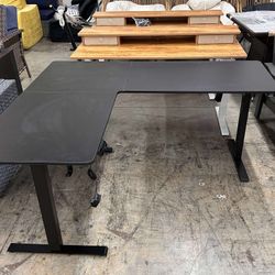 63" L-Shaped Standing Desk - Adjustable Corner Desk L Shape(Crack)