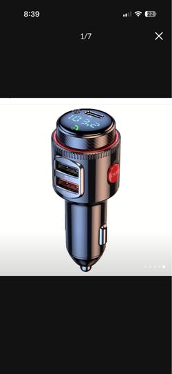 Universal Model (Battery-Free) — Car Plug-in, 36V Voltage - 48W Car FM Transmitter with 5.4A Adapter, USB-C PD30W & QC3.0 Charger - Hi-Fi MP3 Player
