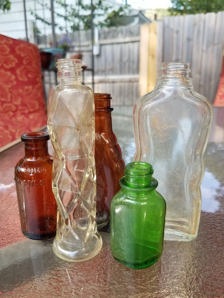 Vintage old bottle lot