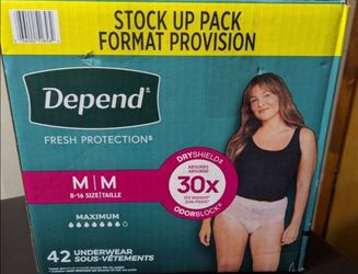 Depends Incontinent Underwear-Medium