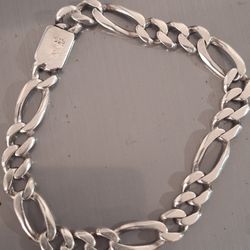 Silver 925 Mens Bracelet Figaro 36 Grams