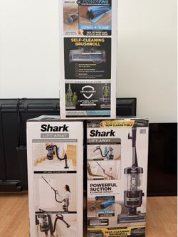 Shark Lift-Away with Powerfins, Self-Cleaning Brushroll Bagless Pet Upright Vacuum Cleaner with HEPA Filter