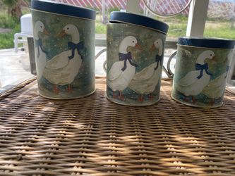 vintage geese tins
