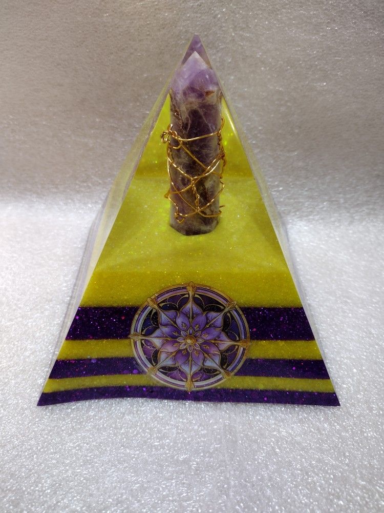 Amethyst Orgone Pyramid