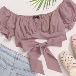 Off Shoulder Crop Top