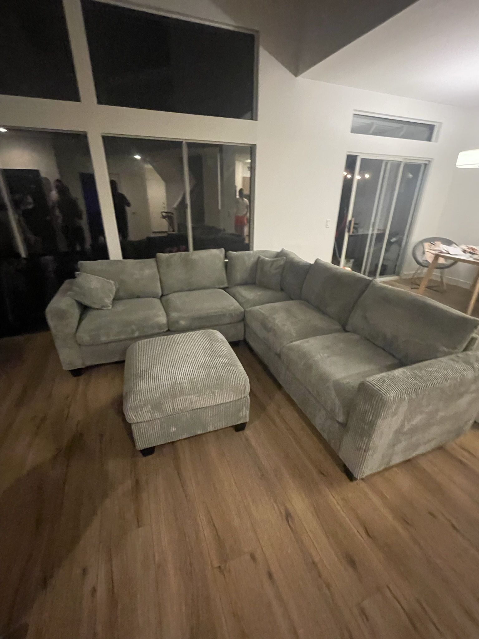 4 Piece Corduroy Sectional