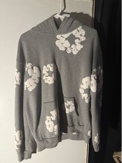 Grey denim hoddie