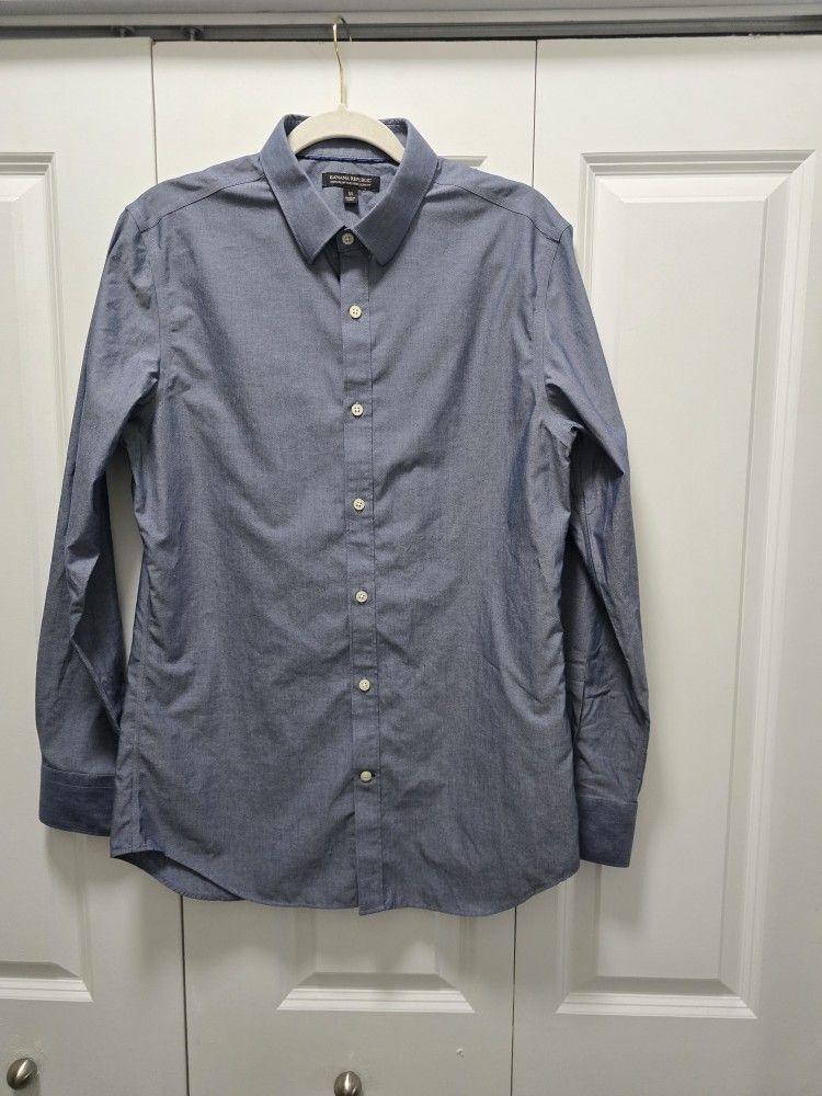 Mens Medium 15-15 1/2 Banana Republic Casual Button Down