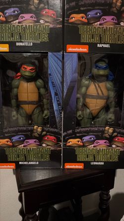 1/4 scale 16 inches NECA TMNT Ninja Turtles Action Figure Set of 4-1990 Movie Edition~ 1/4 scale 16 in