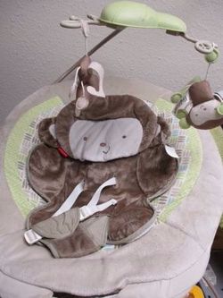 Fisher price baby bouncer monkey beige infant seat chair