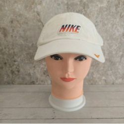 Vintage Nike Off White Adjustable StrapbackHat