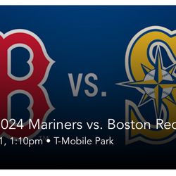 Mariners vs. Boston Red Sox - Sunday game  (Section 108, Row 25, Actual 3rd row and on the aisle!)