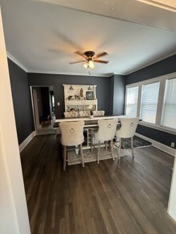 Dining Table 6 Chairs And Cabinet