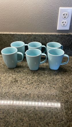 Lot 6 Ikea light blue coffee mugs 365+