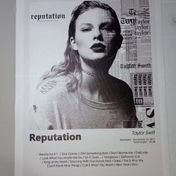 Taylor Swift Reputation Album Cover Canvas Poster Swiftie Fan Art Gift Set 