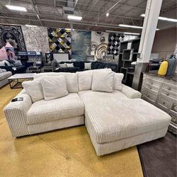 Lindyn  Velvet 2 Piece Sectional with Chaise 🌲$10 Down Payment Finance 👍🏼New 