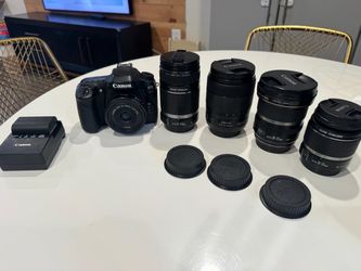 Canon EOS 80D DSLR Bundle – 5 Lenses + Batteries + Charger – Excellent Condition- $1,200 OBO