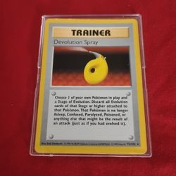 Rare Old 1999 Pokemon - Devolution Spray Card 72/102 Trainer