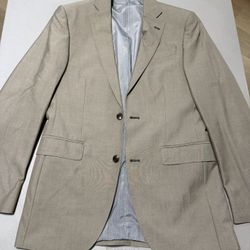 J. F. Ferrar Men’s Beige Slim Suit Jacket (Size 36-38)