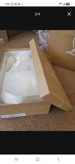 Christian Louboutin Empty Shoe Box Gift Set W/ Tissue Paper and gift bag