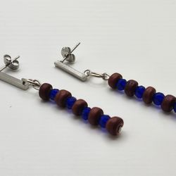 Wooden Drop Earrings