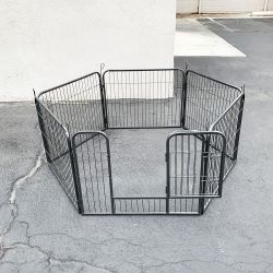 New In Box $70 Pet 6-Panel Playpen, Each Panel (24” Tall X 32” Wide) Heavy Duty Dog Exercise Fence Gate Crate Kennel